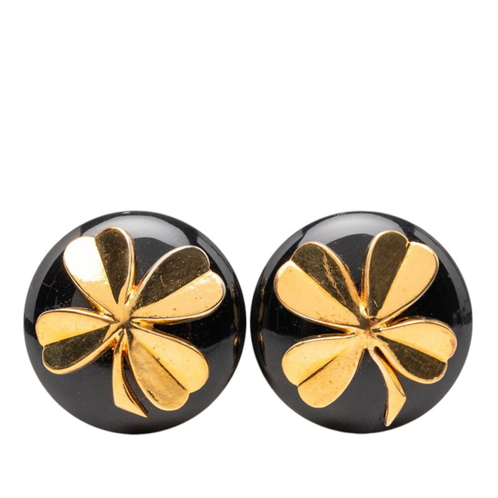 CHANEL Vintage Black Love Earrings